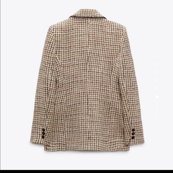 BNWT! Zara double-breasted textured weave blazer - Picture 6 of 7